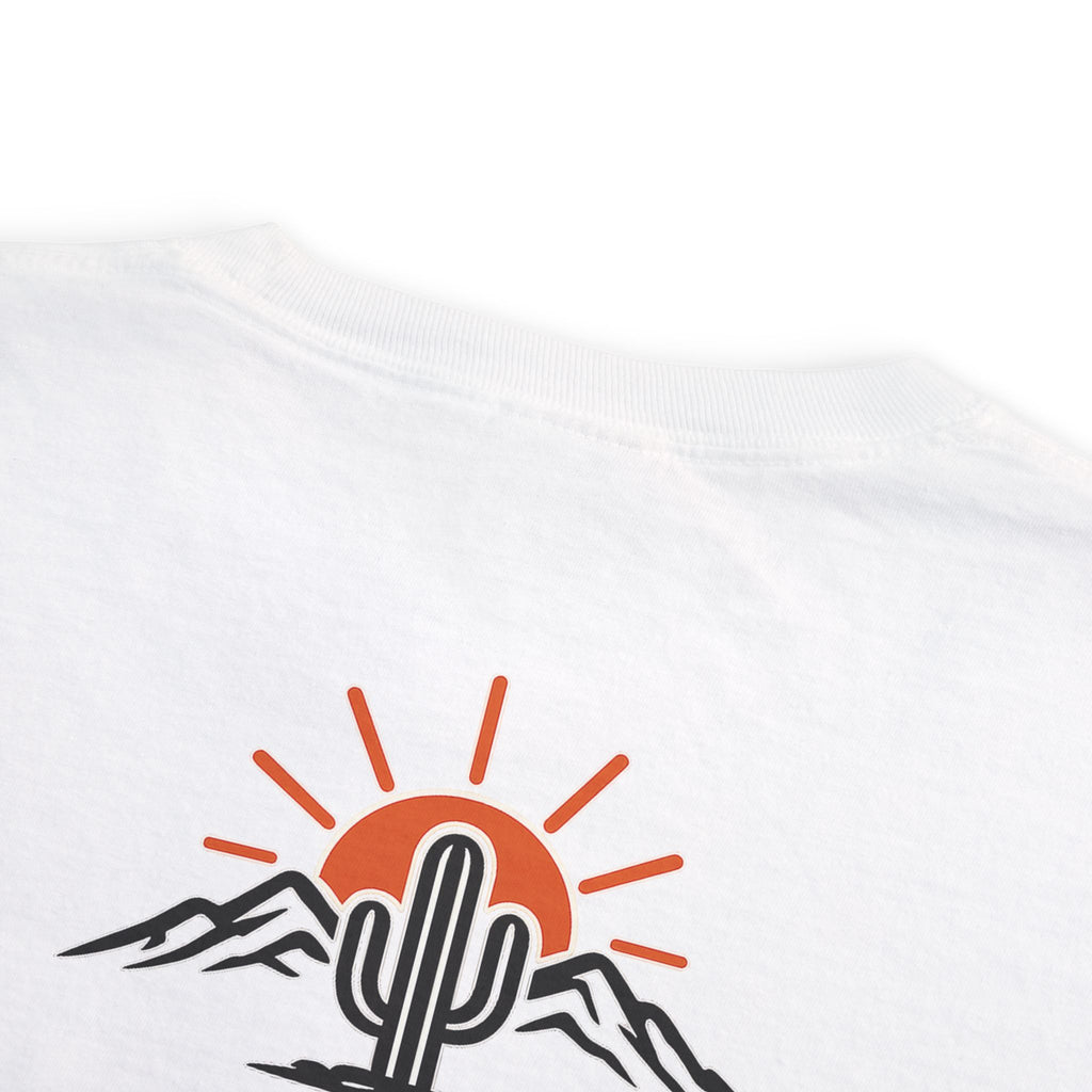 Arizona & Co. Pocket Logo T-Shirt — Mini Sunset Cactus Mountain Graphic