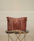 Walnut Brown Leather Tote