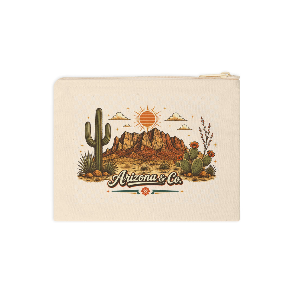 Desert Scene Logo Zipper Pouch | Arizona & Co.