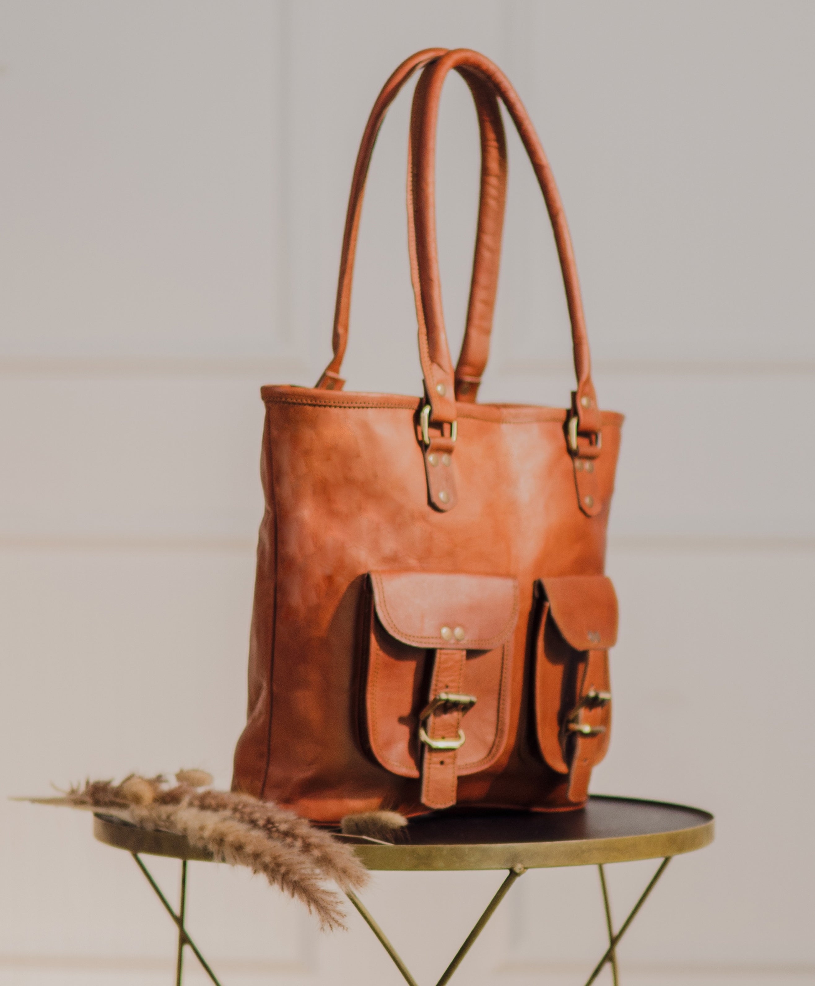 Elara Leather Tote