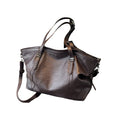 Leather Womens Tote Shoulder Crossbody Bag (Coffee)
